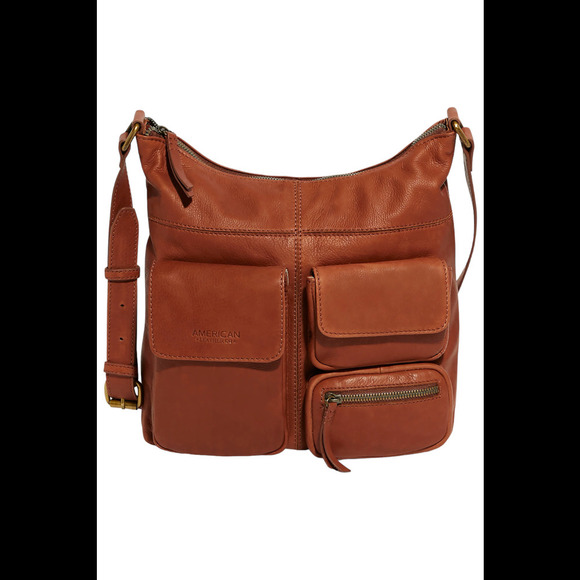 American Leather Co. 4 Pocket Messenger Brandy - Picture 1 of 3